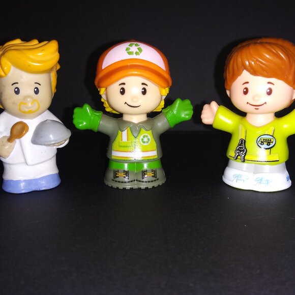 Little People Trash Man-Chef-Bus Driver Replacement Figures Lot of 3 - Picture 1 of 7